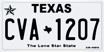 TX license plate CVA1207
