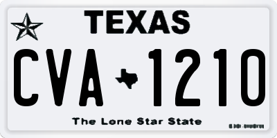 TX license plate CVA1210