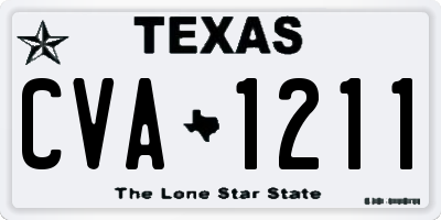 TX license plate CVA1211
