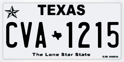 TX license plate CVA1215