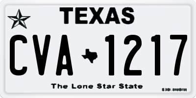 TX license plate CVA1217