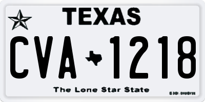 TX license plate CVA1218