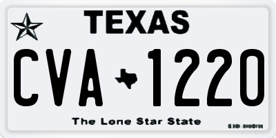 TX license plate CVA1220