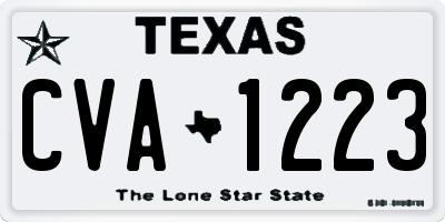 TX license plate CVA1223