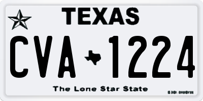 TX license plate CVA1224