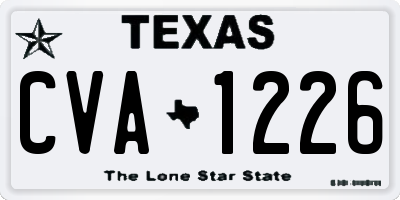 TX license plate CVA1226
