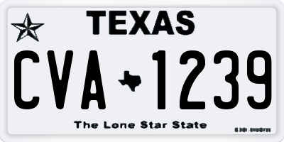 TX license plate CVA1239