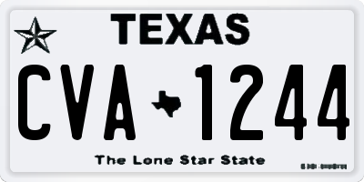 TX license plate CVA1244