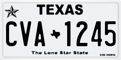 TX license plate CVA1245