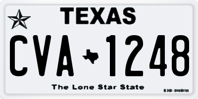 TX license plate CVA1248