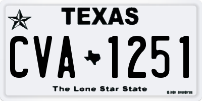 TX license plate CVA1251