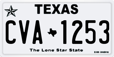 TX license plate CVA1253
