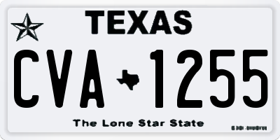 TX license plate CVA1255