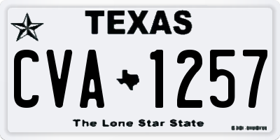 TX license plate CVA1257
