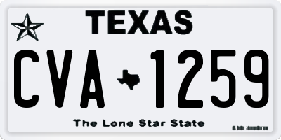 TX license plate CVA1259