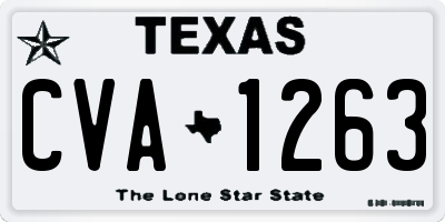 TX license plate CVA1263