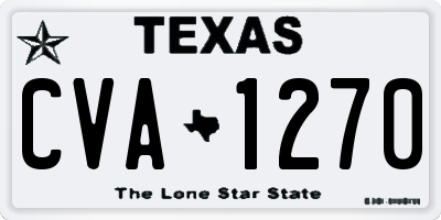 TX license plate CVA1270