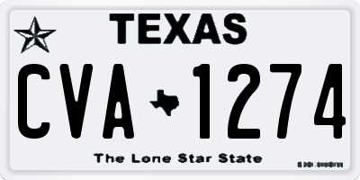 TX license plate CVA1274