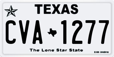 TX license plate CVA1277