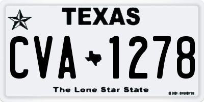 TX license plate CVA1278