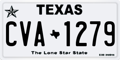 TX license plate CVA1279