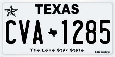 TX license plate CVA1285