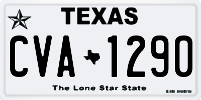 TX license plate CVA1290