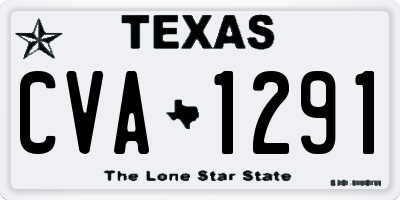TX license plate CVA1291