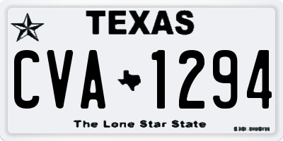 TX license plate CVA1294
