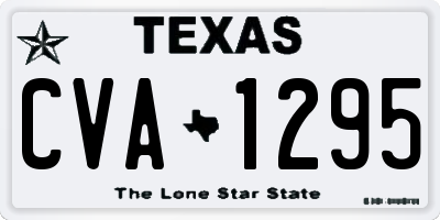 TX license plate CVA1295