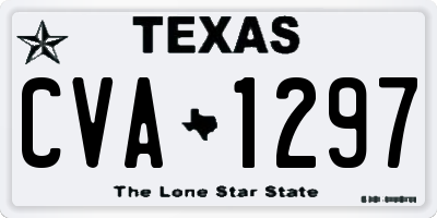 TX license plate CVA1297