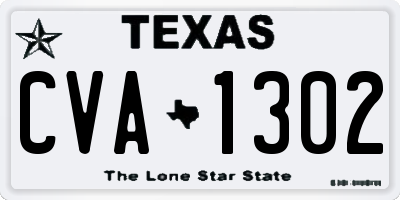 TX license plate CVA1302