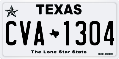 TX license plate CVA1304
