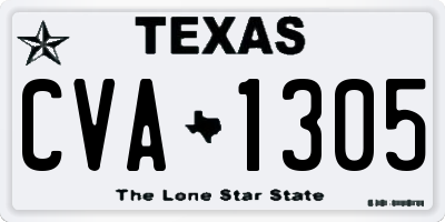 TX license plate CVA1305