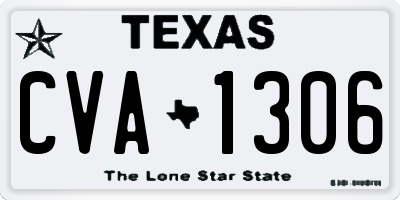 TX license plate CVA1306