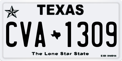 TX license plate CVA1309