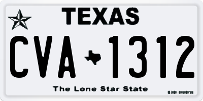 TX license plate CVA1312