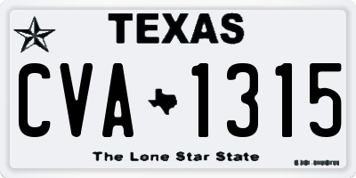 TX license plate CVA1315