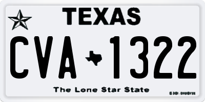 TX license plate CVA1322
