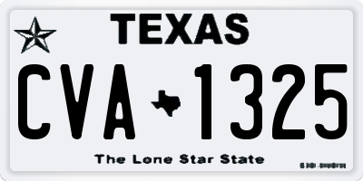TX license plate CVA1325