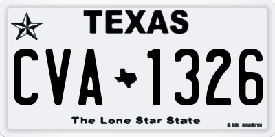 TX license plate CVA1326