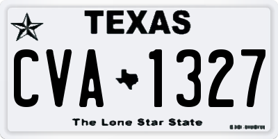 TX license plate CVA1327