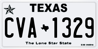 TX license plate CVA1329