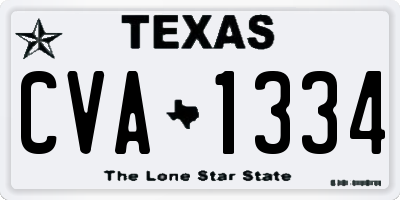 TX license plate CVA1334