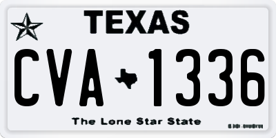 TX license plate CVA1336