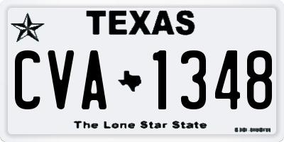TX license plate CVA1348