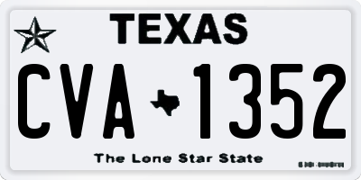 TX license plate CVA1352