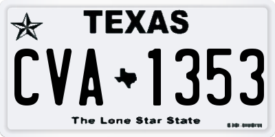 TX license plate CVA1353