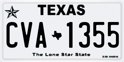 TX license plate CVA1355
