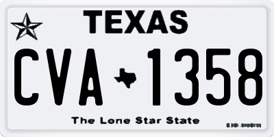 TX license plate CVA1358